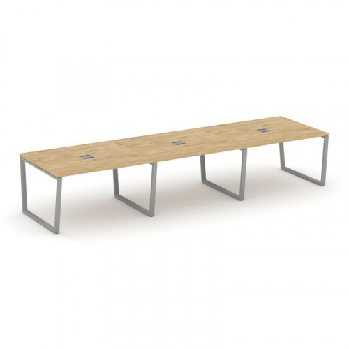 Style Project Стол переговорный SN-6T2.SPRG-053 Акация Лорка/Металл Антрацит/Заглушка Металл Антраци фото 2