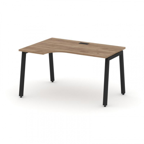 Style Project Стол рабочий эргоном. SN-5A.SPA-011(L) Вяз Благородный/Металл Белый 1380*700/980*750 фото 6