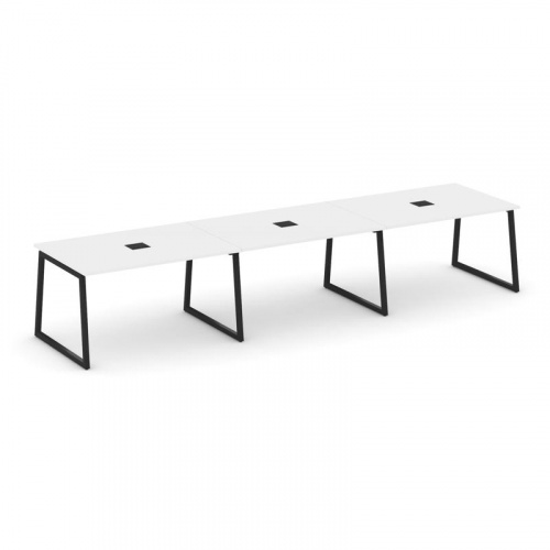 Style Project Стол переговорный SN-4T1.SPRG-022 Акация Лорка/Металл Антрацит/Заглушка Металл Антраци фото 4