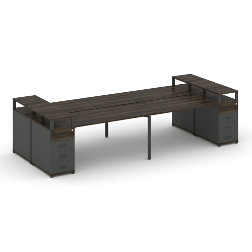 Бенч-система на 4 места с 2 опорными тумбами Concept CN.DRS-441 фото 3