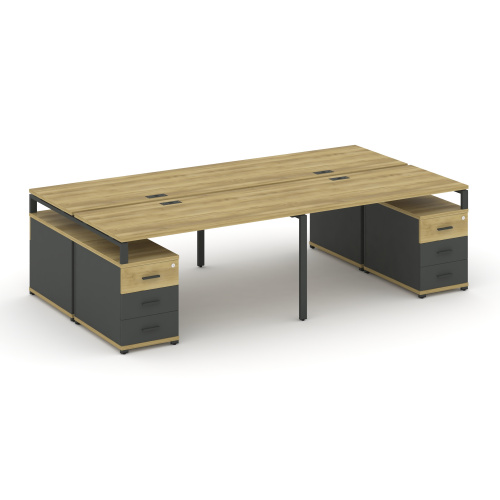 Бенч-система на 4 места с 2 опорными тумбами Concept CN.DRS-326 фото 4