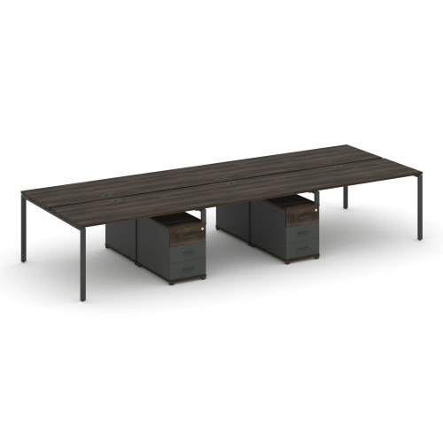 Бенч-система на 6 мест с 2 опорными тумбами Concept CN.DRS-341 фото 3