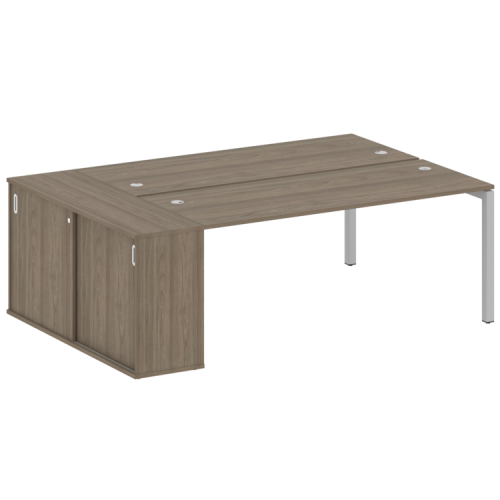 Бенч-система с шкафом-купе на П-обр. м/к Metal System Quattro 50БП.РС-СШК-1.5 фото 2