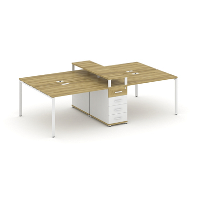 Бенч-система на 4 места с 1 опорной тумбой Concept CN.DRS-434