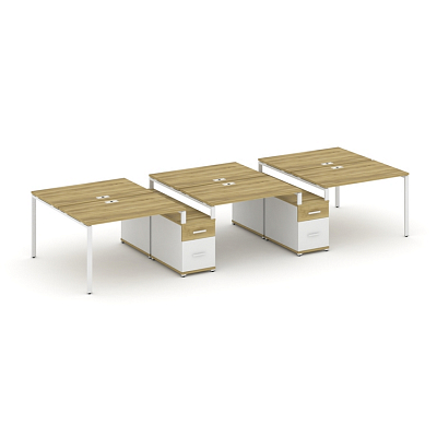 Бенч-система на 6 мест с 2 опорными тумбами Concept CN.DRS-338