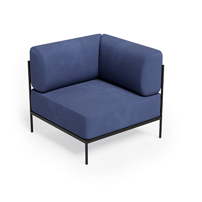 Rio Модуль угловой РСЕ-02 Velutto 48/Металл Черный 810*810*770