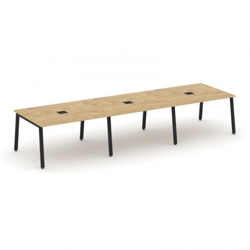 Style Project Стол переговорный SN-6A.SPRG-053 Дуб Табак/Металл Белый 4410*1180*750 фото 13