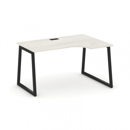 Style Project Стол рабочий эргоном. SN-4T1.SPA-011(R) Акация Лорка/Металл Антрацит/Заглушка Пластик фото 5