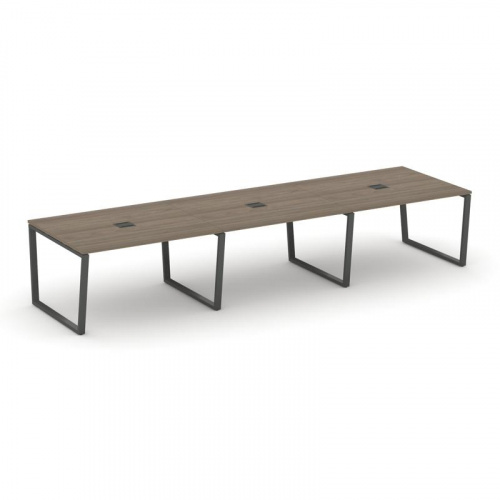 Style Project Стол переговорный SN-6T2.SPRG-053 Акация Лорка/Металл Антрацит/Заглушка Металл Антраци фото 25