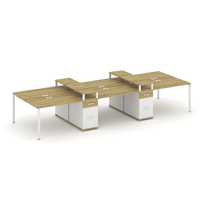 Бенч-система на 6 мест с 2 опорными тумбами Concept CN.DRS-470