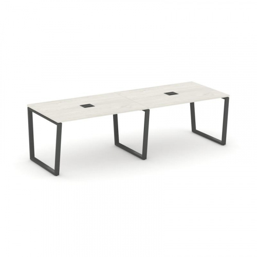 Style Project Стол переговорный SN-6T2.SPRG-012 Акация Лорка/Металл Антрацит/Заглушка Металл Антраци фото 24