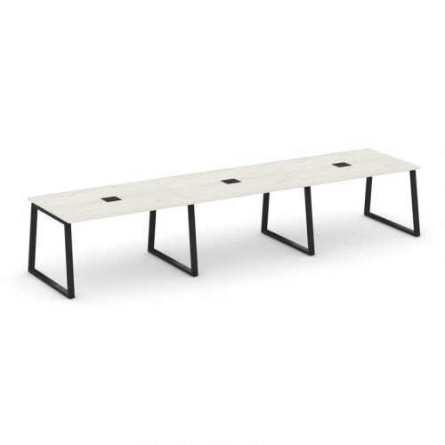 Style Project Стол переговорный SN-6T1.SPRG-022 Акация Лорка/Металл Антрацит/Заглушка Металл Антраци фото 5