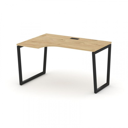 Style Project Стол рабочий эргоном. SN-4T2.SPA-012(L) Акация Лорка/Металл Антрацит/Заглушка Пластик