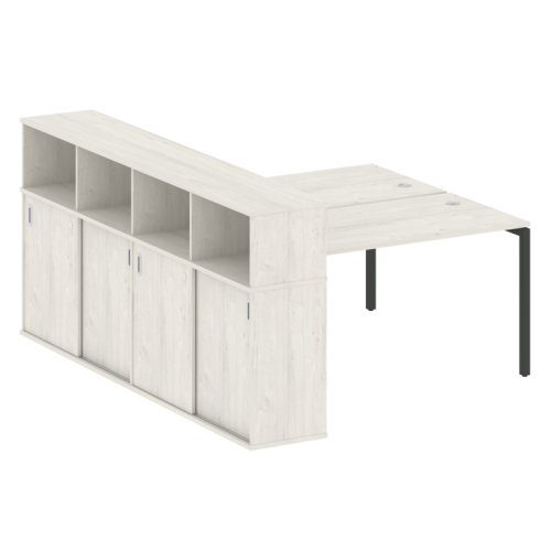 Бенч-система с шкафом-купе на П-обр. м/к Metal System Quattro 40БП.РС-СШК-4.3 фото 8 Бенч-система с шкафом-купе на П-обр. м/к Metal System Quattro 40БП.РС-СШК-4.3 фото 8