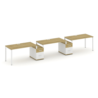 Бенч-система на 3 места с 2 опорными тумбами Concept CN.ORS-331