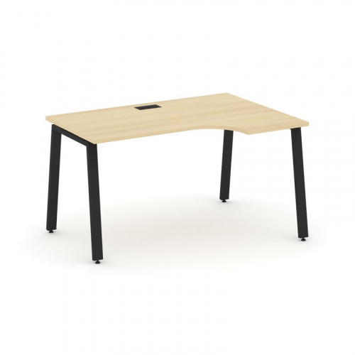 Style Project Стол рабочий эргоном. SN-6A.SPA-002(R) Антрацит/Металл Антрацит 1580*600/980*750 фото 14