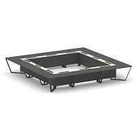 Steel Meet Стол переговорный квадратный KM-PR.B.SP-24K Антрацит/Ваниль Глянец/Металл Антрацит 4800*4