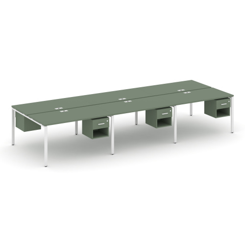 Бенч-система на 6 мест с подвесными тумбами Concept CN.DRS-157