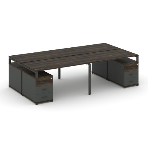 Бенч-система на 4 места с 2 опорными тумбами Concept CN.DRS-326 фото 3