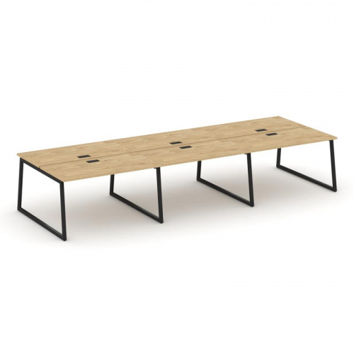 Style Project Рабочая станция 2-х сторон. SN-4T1.DRS-081 Акация Лорка/Металл Антрацит/Заглушка Пласт