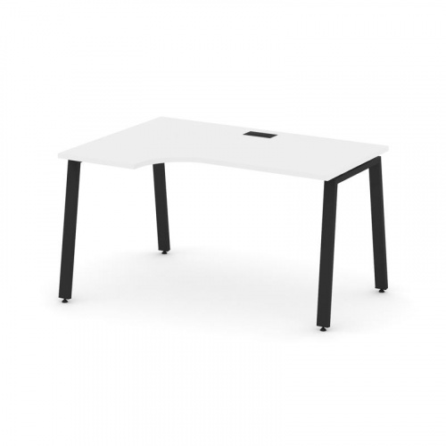 Style Project Стол рабочий эргоном. SN-6A.SPA-022(L) Антрацит/Металл Белый 1580*800/980*750 фото 8