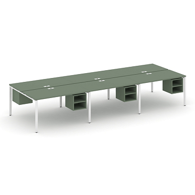 Бенч-система на 6 мест с подвесными тумбами Concept CN.DRS-148