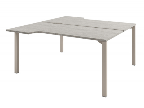 Стол тандем эргономичный на металлокаркасе D-62 фото 4