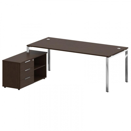 Стол руководителя с тумбой Metal System Direct БГ.СРТ-6.9 (L) фото 2
