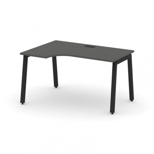 Style Project Стол рабочий эргоном. SN-5A.SPA-011(L) Вяз Благородный/Металл Белый 1380*700/980*750