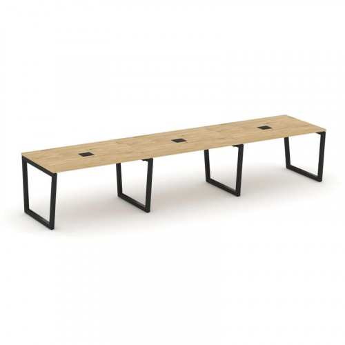 Style Project Стол переговорный SN-5T2.SPRG-022 Акация Лорка/Металл Антрацит/Заглушка Металл Антраци