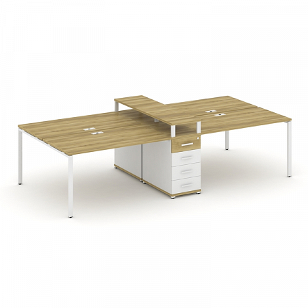 Бенч-система на 4 места с 1 опорной тумбой Concept CN.DRS-435