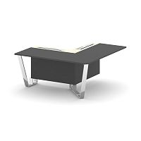 Steel Meet Проходной угловой модуль правый MM-PR.B.SPPOU-16(R) Антрацит/Ваниль Глянец/Нержавеющая Ст