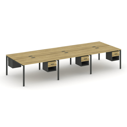 Бенч-система на 6 мест с подвесными тумбами Concept CN.DRS-159 фото 4