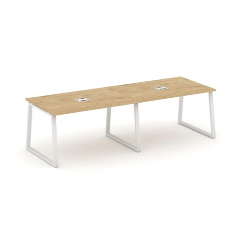 Style Project Стол переговорный SN-6T1.SPRG-012 Акация Лорка/Металл Антрацит/Заглушка Металл Антраци фото 3