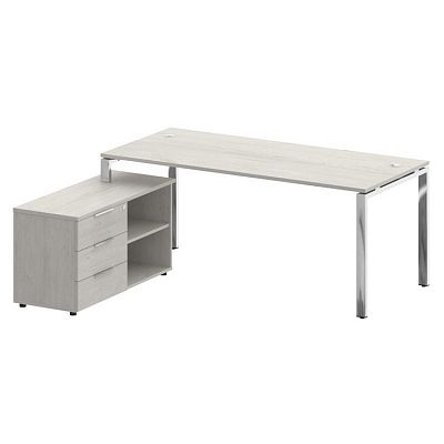 Стол руководителя с тумбой Metal System Direct БГ.СРТ-5.8 (L)