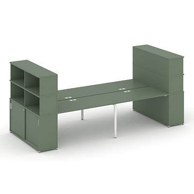 Бенч-система с опорными шкафами-купе Concept CN.DRS-287