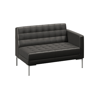 Forest Секция с подлокотником двухместная FR-SP-02 (L) Oregon 16/Металл Серый 1270*800*840