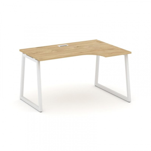 Style Project Стол рабочий эргоном. SN-4T1.SPA-011(R) Акация Лорка/Металл Антрацит/Заглушка Пластик фото 3