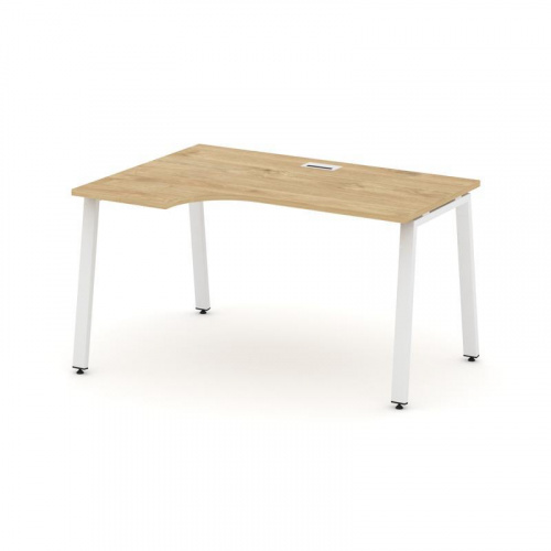 Style Project Стол рабочий эргоном. SN-6A.SPA-022(L) Антрацит/Металл Белый 1580*800/980*750 фото 23