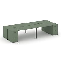 Бенч-система на 4 места с 2 опорными тумбами Concept CN.DRS-429