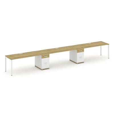 Бенч-система на 3 места с 2 опорными тумбами Concept CN.ORS-440