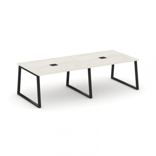 Style Project Стол переговорный SN-6T1.SPRG-043 Акация Лорка/Металл Антрацит/Заглушка Металл Антраци фото 9