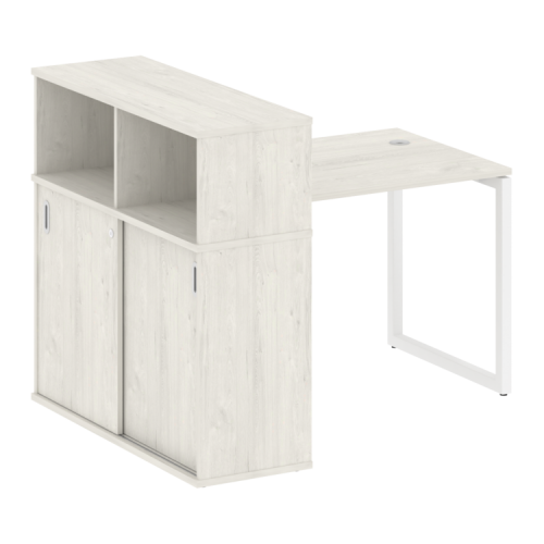 Стол офисный с шкафом-купе на О-обр. м/к Metal System Quattro 40БО.РС-СШК-3.1 фото 4 Стол офисный с шкафом-купе на О-обр. м/к Metal System Quattro 40БО.РС-СШК-3.1 фото 4