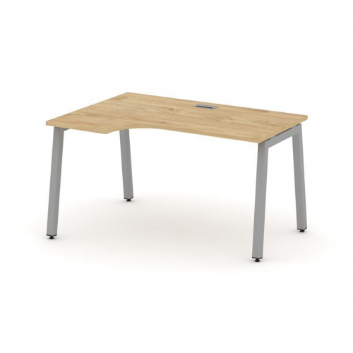 Style Project Стол рабочий эргоном. SN-5A.SPA-011(L) Вяз Благородный/Металл Белый 1380*700/980*750 фото 4