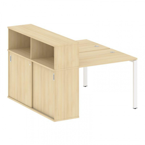 Бенч-система с шкафом-купе на П-обр. м/к Metal System БП.РС-СШК-2.1