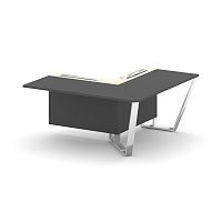 Steel Meet Завершающий угловой модуль правый MM-PR.B.SPZOU-16(R) Антрацит/Ваниль Глянец/Нержавеющая