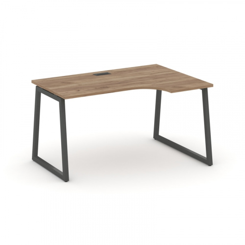 Style Project Стол рабочий эргоном. SN-4T1.SPA-011(R) Акация Лорка/Металл Антрацит/Заглушка Пластик фото 11