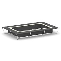 Steel Meet Стол переговорный прямоугольный MM-PR.B.SP-26K2 Антрацит/Ваниль Глянец/Нержавеющая Сталь/