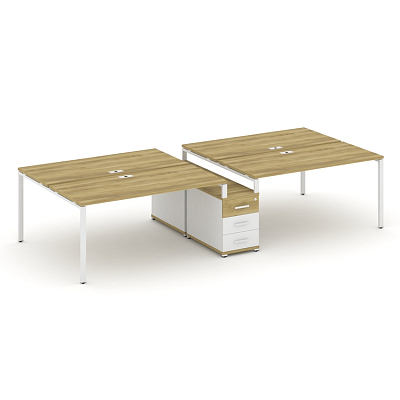 Бенч-система на 4 места с опорной тумбой Concept CN.DRS-312