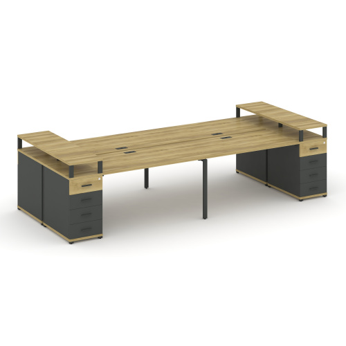 Бенч-система на 4 места с 2 опорными тумбами Concept CN.DRS-441 фото 4